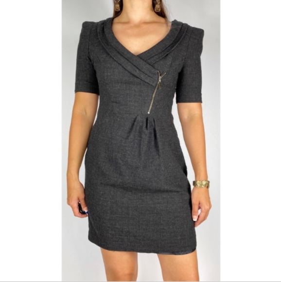 Cue Vintage black Silver Lurex mini dress in size 14 - Picture 2 of 11